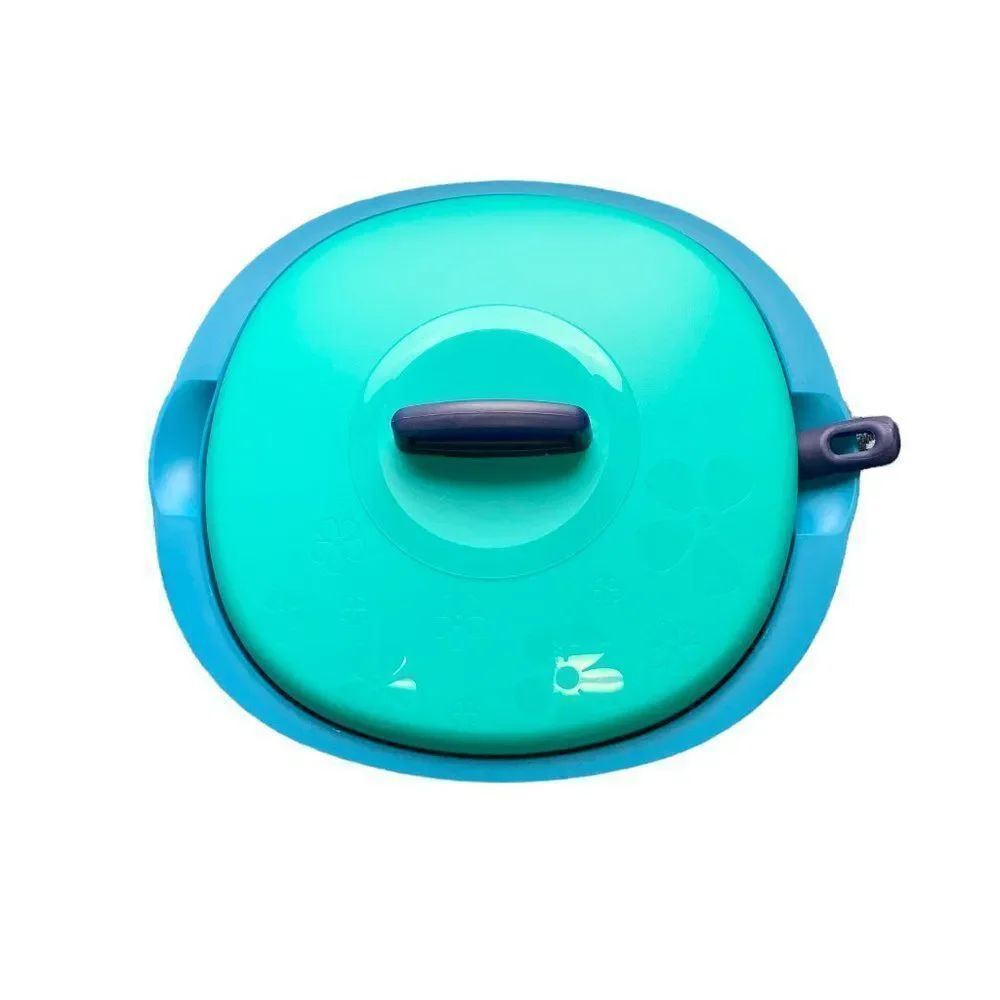 NIB Tupperware Legacy Essentials Round Server in Teal 7 1/2 Cup Capacity - Picture 3 of 5